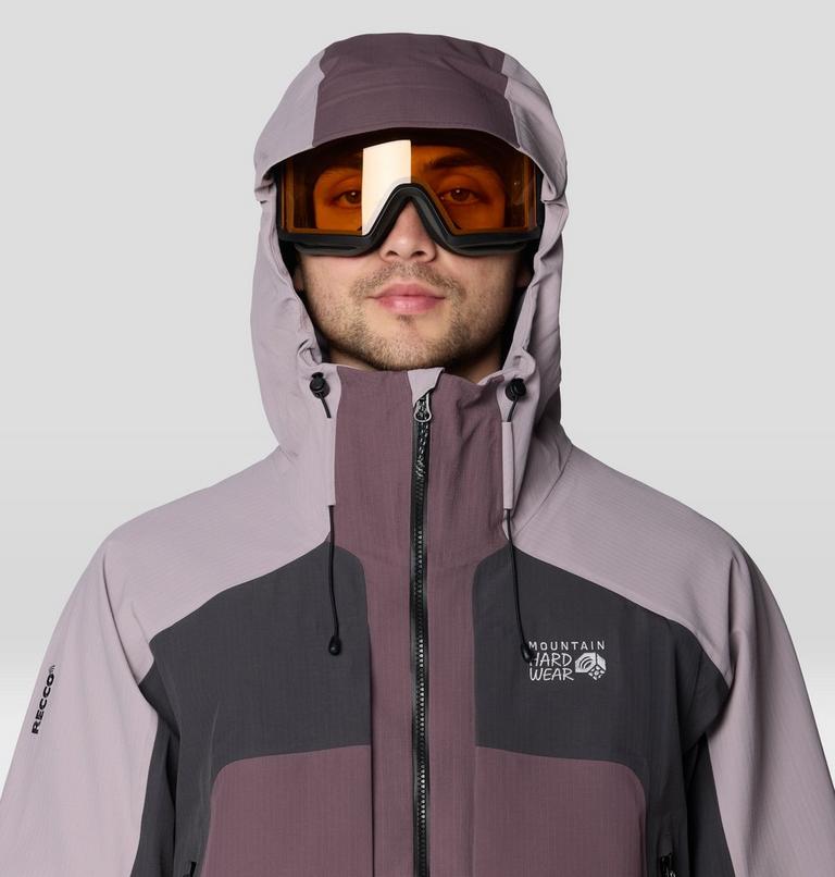 Men's Warp Factor 3L Hooded Jacket, Color: Purple Sage, Mystic Purple, Shark, image 6