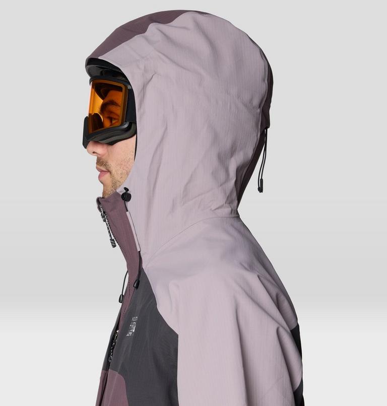 Men's Warp Factor 3L Hooded Jacket, Color: Purple Sage, Mystic Purple, Shark, image 8
