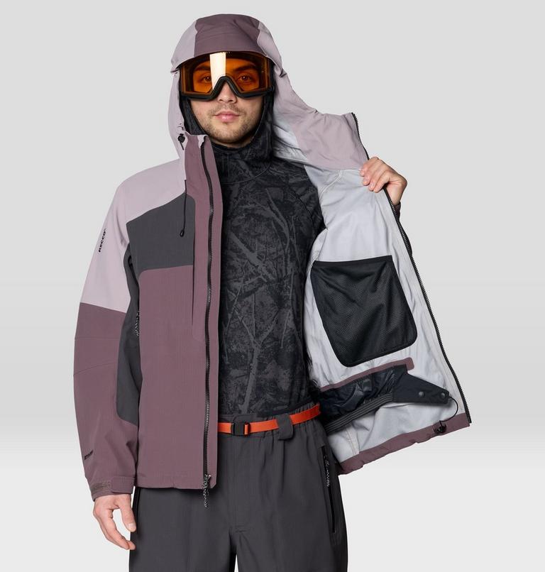 Men's Warp Factor 3L Hooded Jacket, Color: Purple Sage, Mystic Purple, Shark, image 11