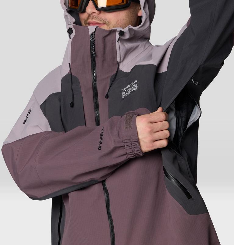 Men's Warp Factor 3L Hooded Jacket, Color: Purple Sage, Mystic Purple, Shark, image 12