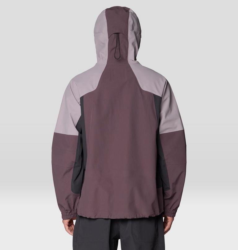 Men's Warp Factor 3L Hooded Jacket, Color: Purple Sage, Mystic Purple, Shark, image 3