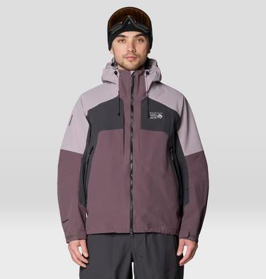 Men's Warp Factor 3L Hooded Jacket, Color: Purple Sage, Mystic Purple, Shark, image 9