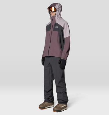Men's Warp Factor 3L Hooded Jacket, Color: Purple Sage, Mystic Purple, Shark, image 10