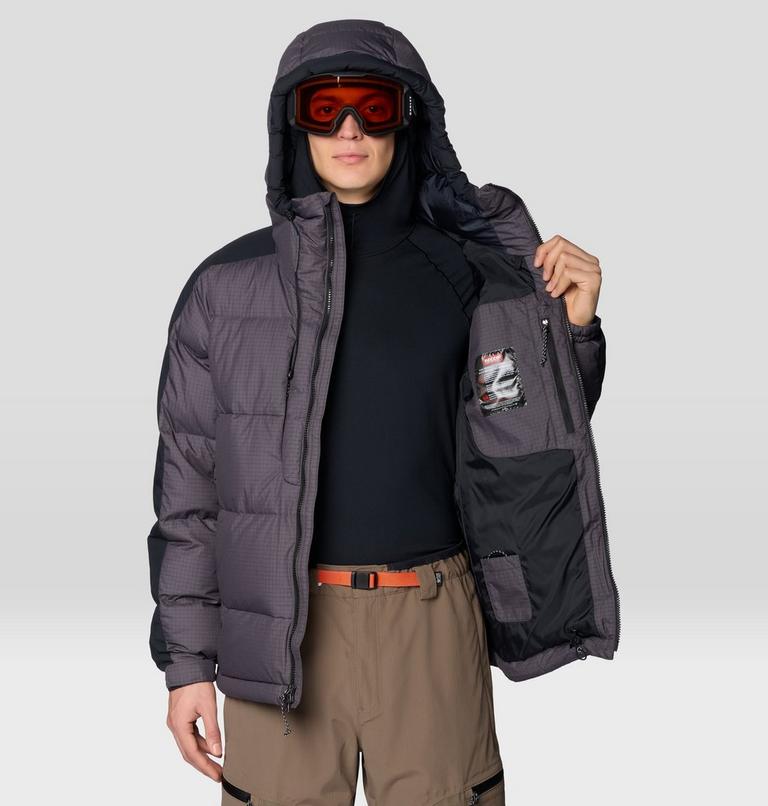 Men's Flow Factor Down Jacket, Color: Shark, Black, image 10