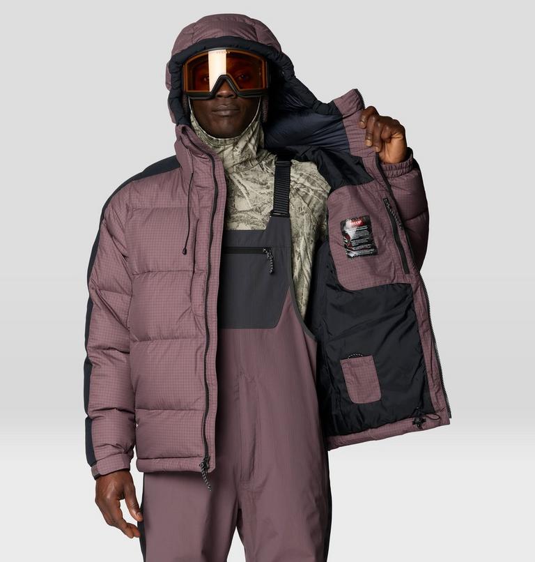 Men's Flow Factor Down Jacket, Color: Purple Sage, Shark, image 12