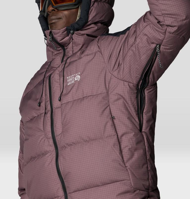 Men's Flow Factor Down Jacket, Color: Purple Sage, Shark, image 13