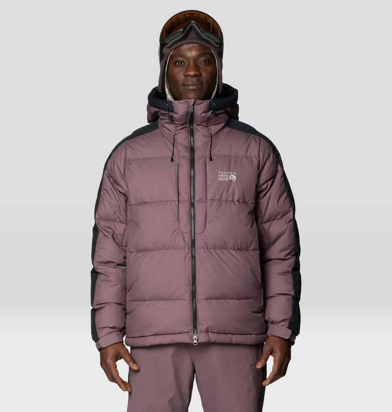 Men's Flow Factor Down Jacket, Color: Purple Sage, Shark, image 1