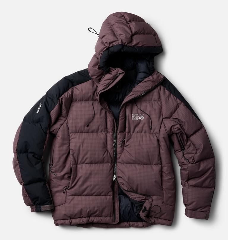 Men's Flow Factor Down Jacket, Color: Purple Sage, Shark, image 3