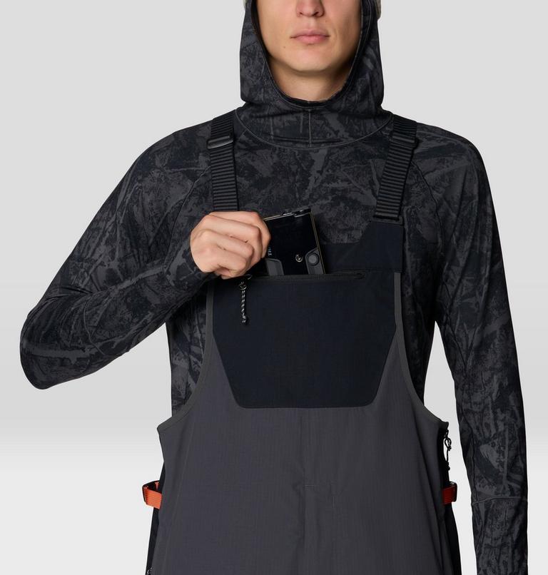 Men's Warp Factor Bib, Color: Shark, Black, image 6