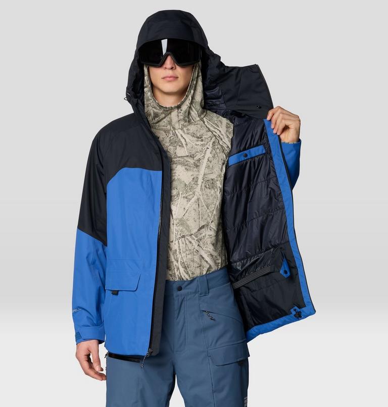 Men's Firefall Insulated Jacket, Color: Berry Blue, Black, image 10