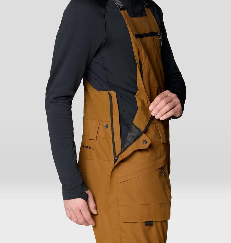 Men's Firefall Insulated Bib, Color: Golden Brown, image 8