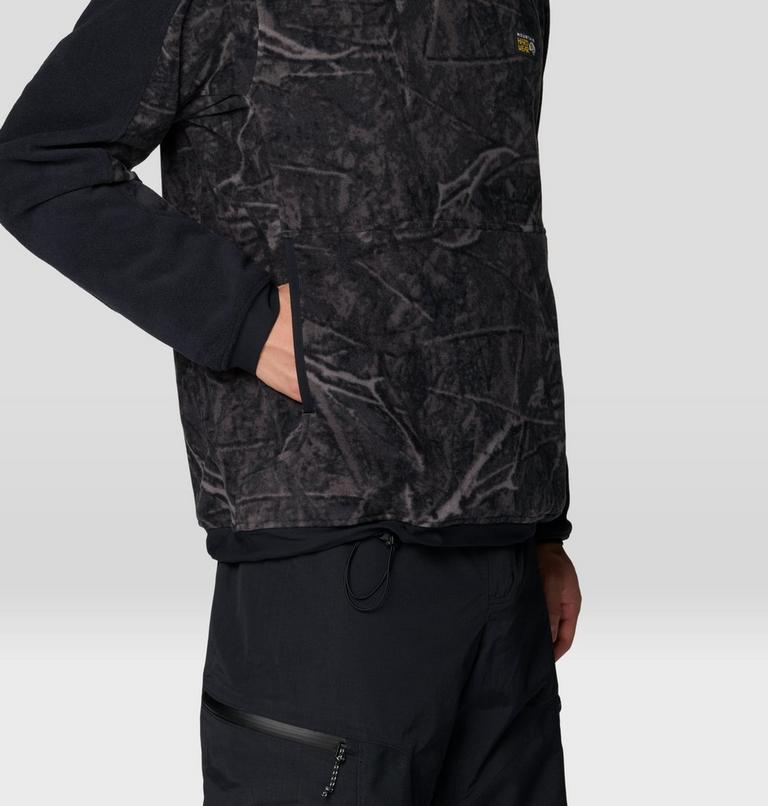 Men's Apr&egrave;s Pro Fleece Hoody, Color: Shark Treecover Print, Black, image 5