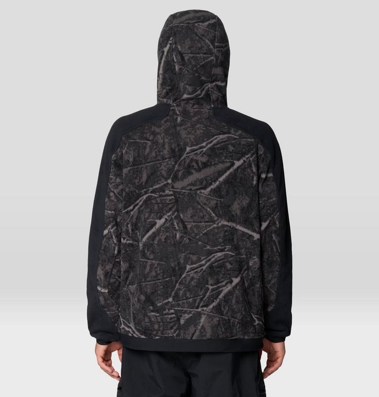 Men's Apr&egrave;s Pro Fleece Hoody, Color: Shark Treecover Print, Black, image 2