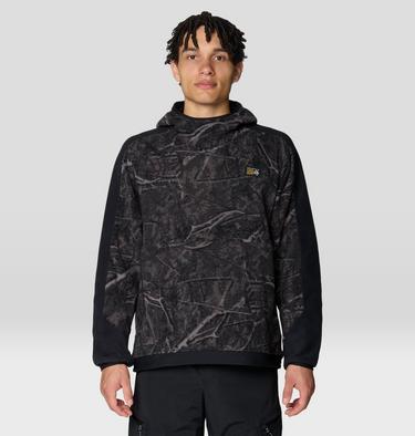 Men's Apr&egrave;s Pro Fleece Hoody, Color: Shark Treecover Print, Black, image 13