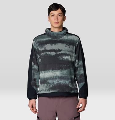 Men's Apr&egrave;s Pro Fleece Hoody, Color: Thunderhead Grey Patchwork Print, image 4