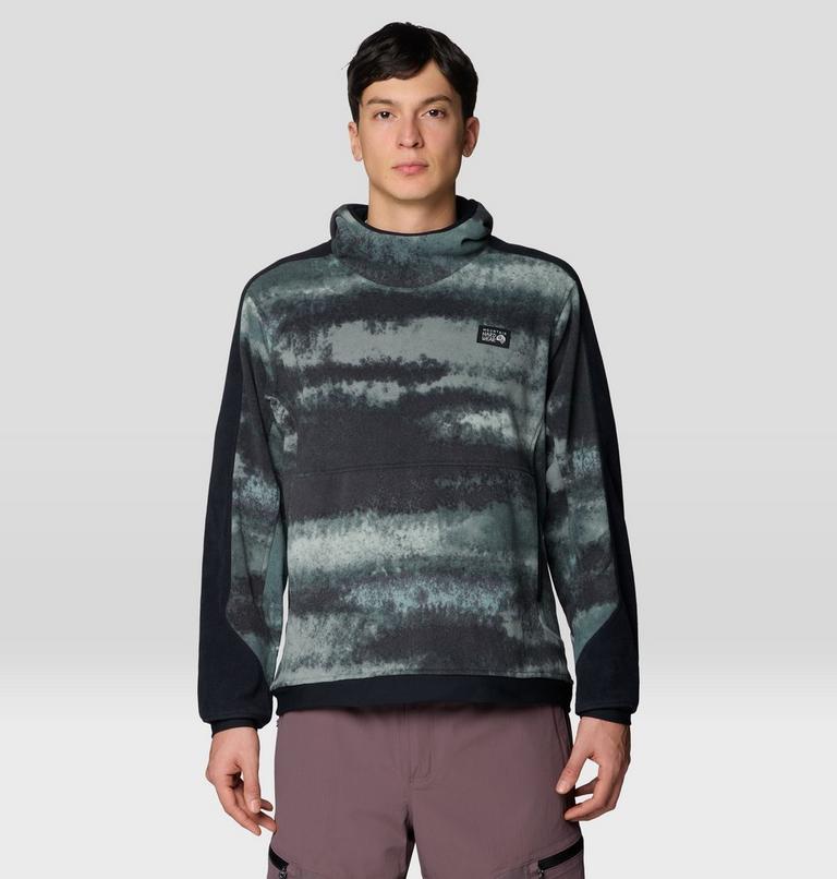 Men's Apr&egrave;s Pro Fleece Hoody, Color: Thunderhead Grey Patchwork Print, image 4