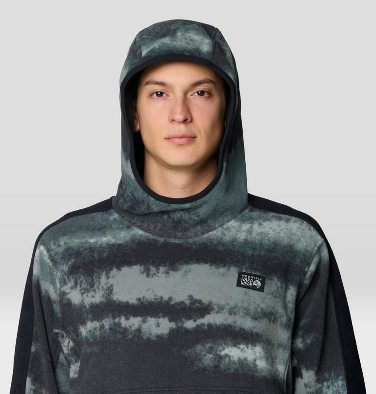 Men's Apr&egrave;s Pro Fleece Hoody, Color: Thunderhead Grey Patchwork Print, image 5