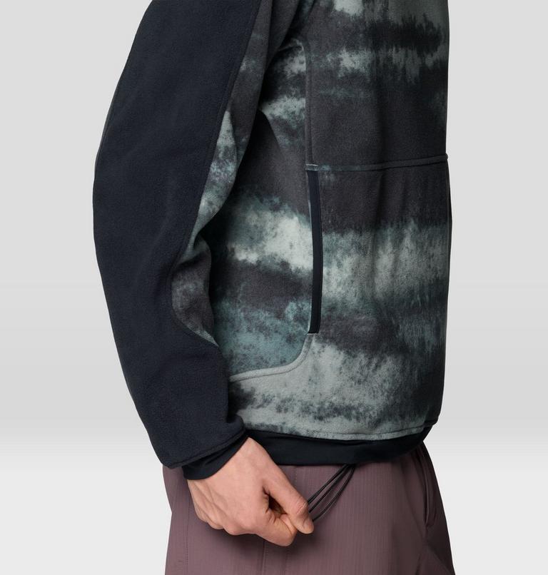 Men's Apr&egrave;s Pro Fleece Hoody, Color: Thunderhead Grey Patchwork Print, image 6