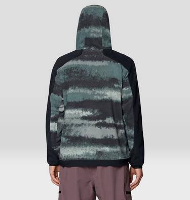 Men's Apr&egrave;s Pro Fleece Hoody, Color: Thunderhead Grey Patchwork Print, image 2