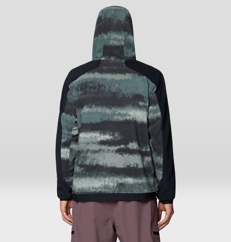 Men's Apr&egrave;s Pro Fleece Hoody, Color: Thunderhead Grey Patchwork Print, image 2