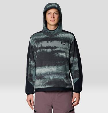 Men's Apr&egrave;s Pro Fleece Hoody, Color: Thunderhead Grey Patchwork Print, image 1