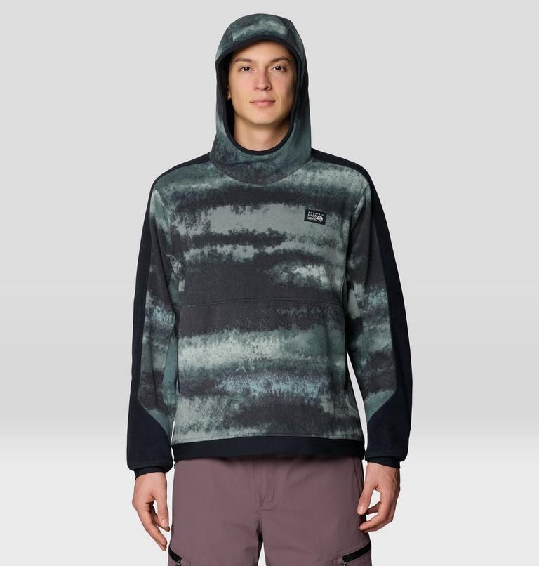 Men's Apr&egrave;s Pro Fleece Hoody, Color: Thunderhead Grey Patchwork Print, image 1