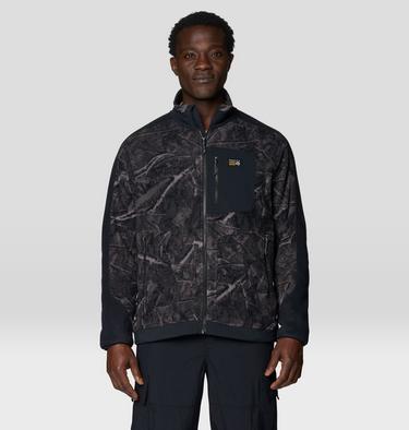 Men's Apr&egrave;s Pro Fleece Jacket, Color: Shark Treecover Print, Black, image 8