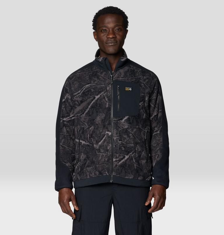 Men's Apr&egrave;s Pro Fleece Jacket, Color: Shark Treecover Print, Black, image 4