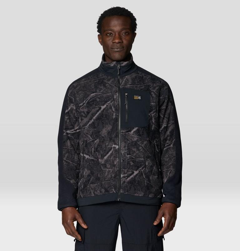 Men's Apr&egrave;s Pro Fleece Jacket, Color: Shark Treecover Print, Black, image 1