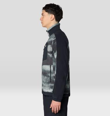 Men's Apr&egrave;s Pro Fleece Jacket, Color: Thunderhead Grey Patchwork Print, Black, image 16