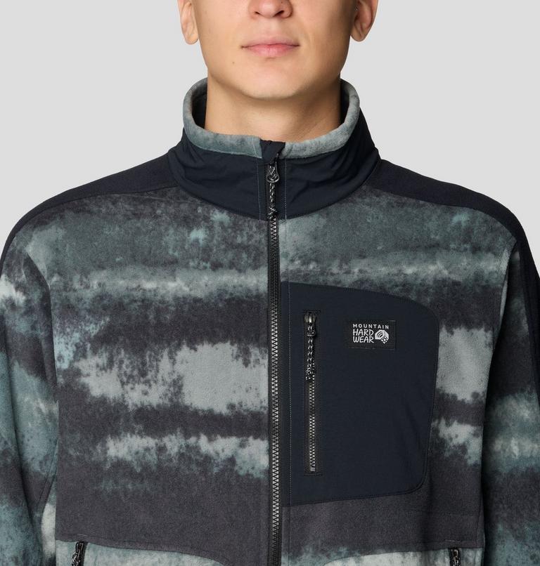 Men's Apr&egrave;s Pro Fleece Jacket, Color: Thunderhead Grey Patchwork Print, Black, image 5