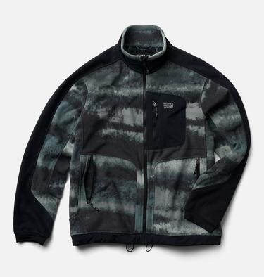 Men's Apr&egrave;s Pro Fleece Jacket, Color: Thunderhead Grey Patchwork Print, Black, image 14