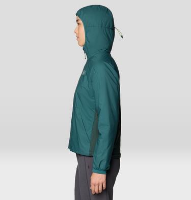 Women's Kor Alloy Hooded Jacket, Color: Aqua Green, Verve, image 11