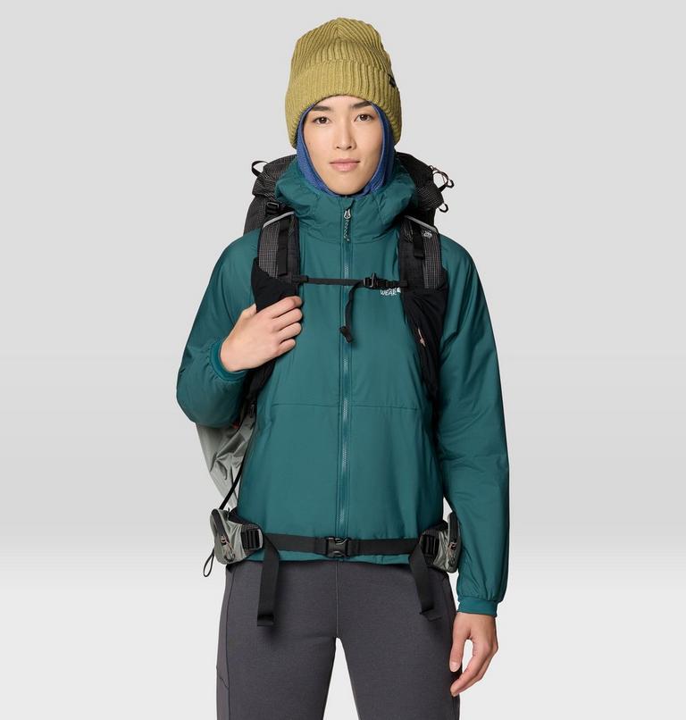 Women's Kor Alloy Hooded Jacket, Color: Aqua Green, Verve, image 4