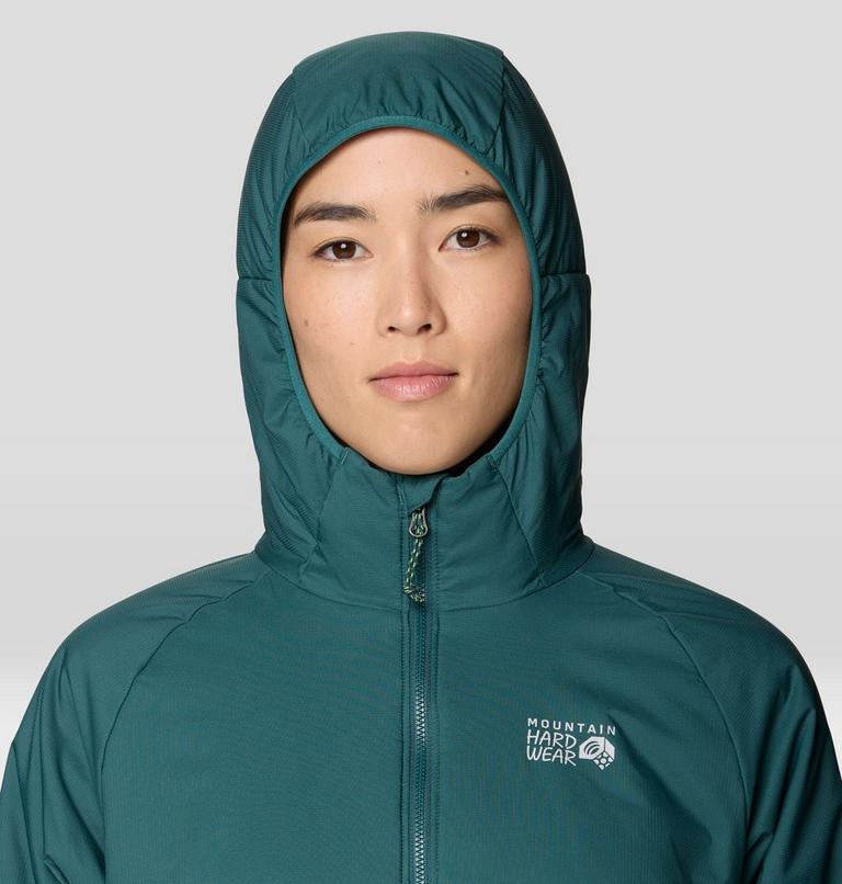 Women's Kor Alloy Hooded Jacket, Color: Aqua Green, Verve, image 5