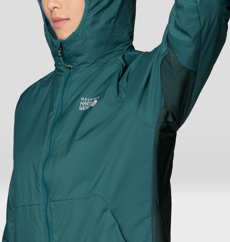 Women's Kor Alloy Hooded Jacket, Color: Aqua Green, Verve, image 9