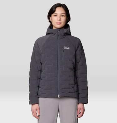 Women's StretchDown Hooded Jacket, Color: Volcanic Heather, image 8