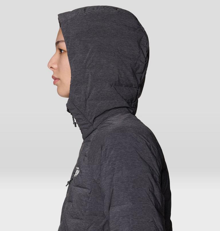 Women's StretchDown Hooded Jacket, Color: Volcanic Heather, image 6