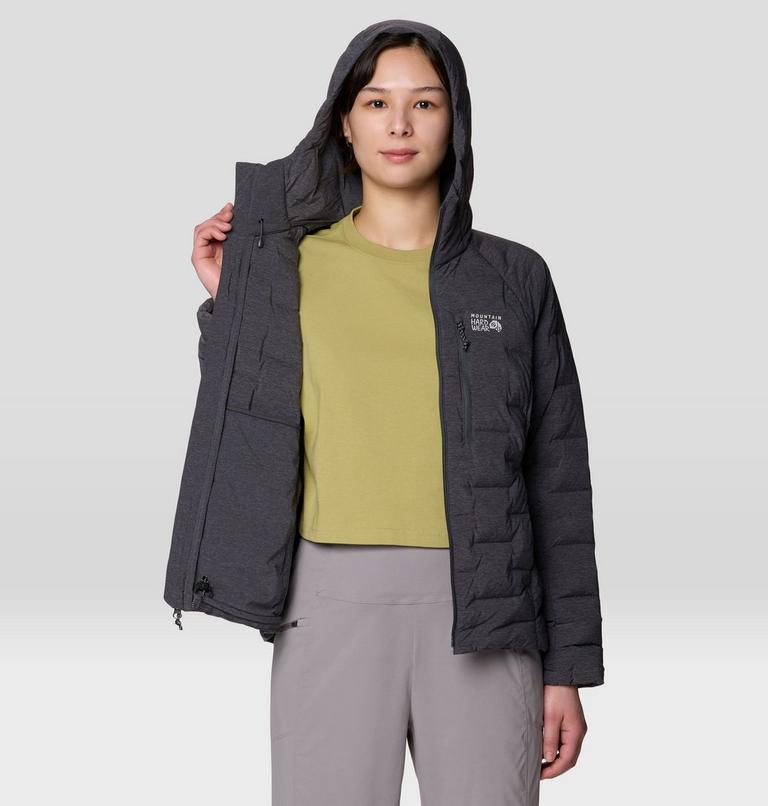 Women's StretchDown Hooded Jacket, Color: Volcanic Heather, image 8