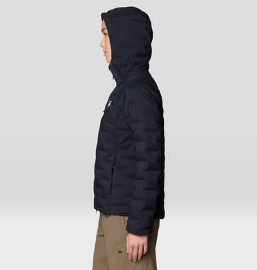 Women's StretchDown Hooded Jacket, Color: Black, image 16