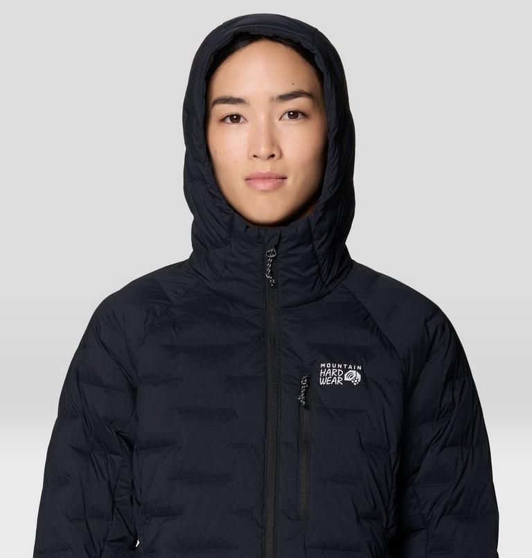 Women's StretchDown Hooded Jacket, Color: Black, image 6