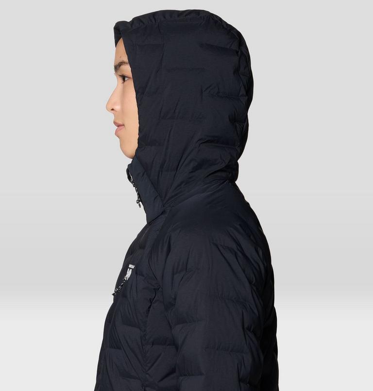 Women's StretchDown Hooded Jacket, Color: Black, image 7