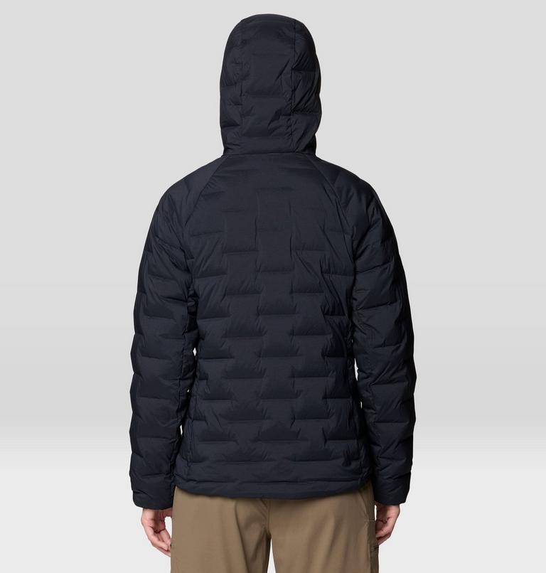 Women's StretchDown Hooded Jacket, Color: Black, image 3