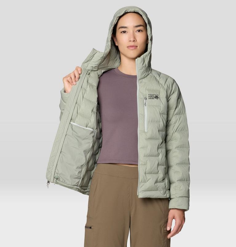 Women's StretchDown Hooded Jacket, Color: Silt Grey, image 8