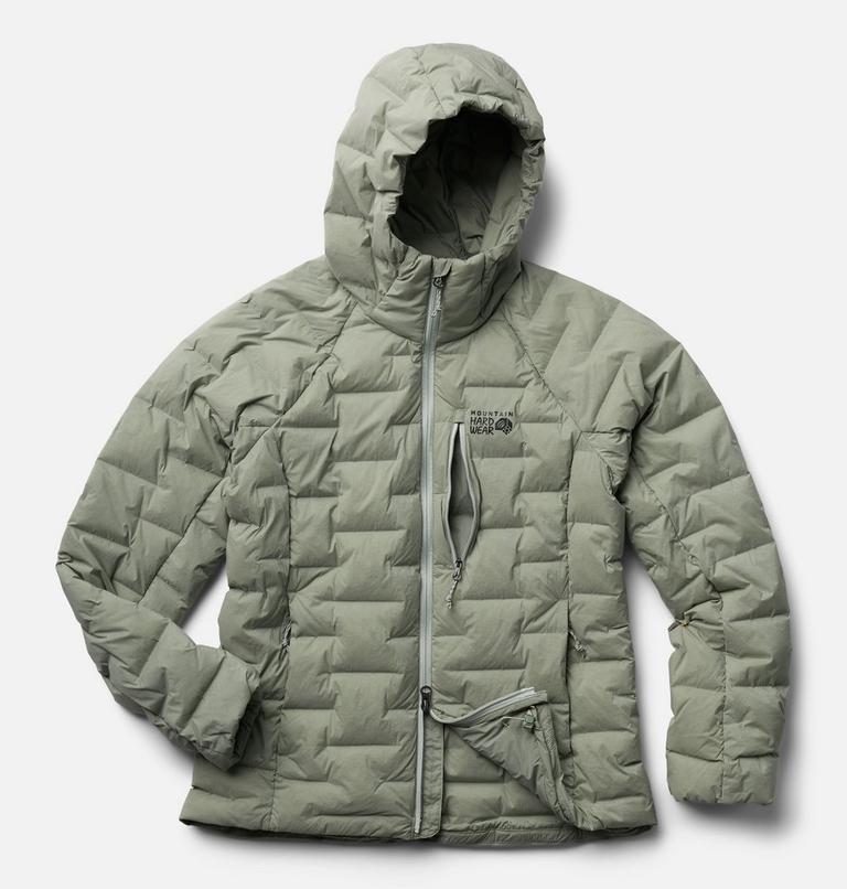 Women's StretchDown Hooded Jacket, Color: Silt Grey, image 2