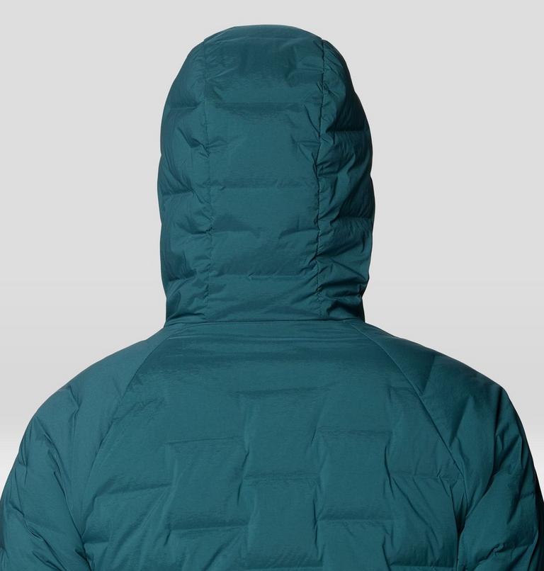 Women's StretchDown Hooded Jacket, Color: Aqua Green, image 6