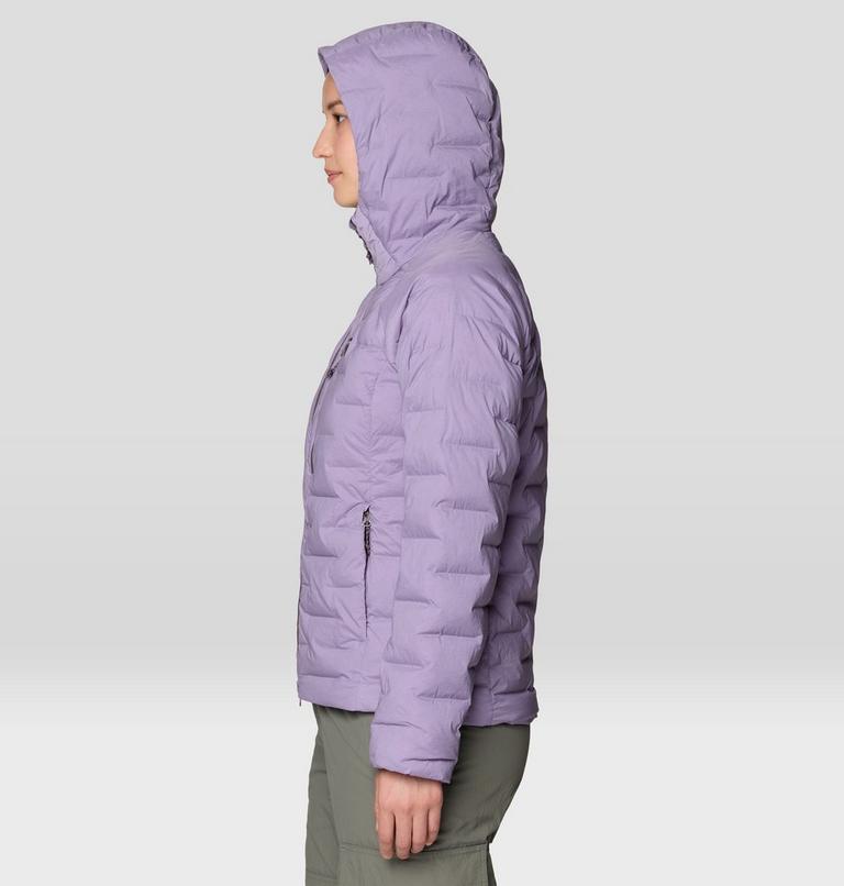 Women's StretchDown Hooded Jacket, Color: Violet Stone, image 4