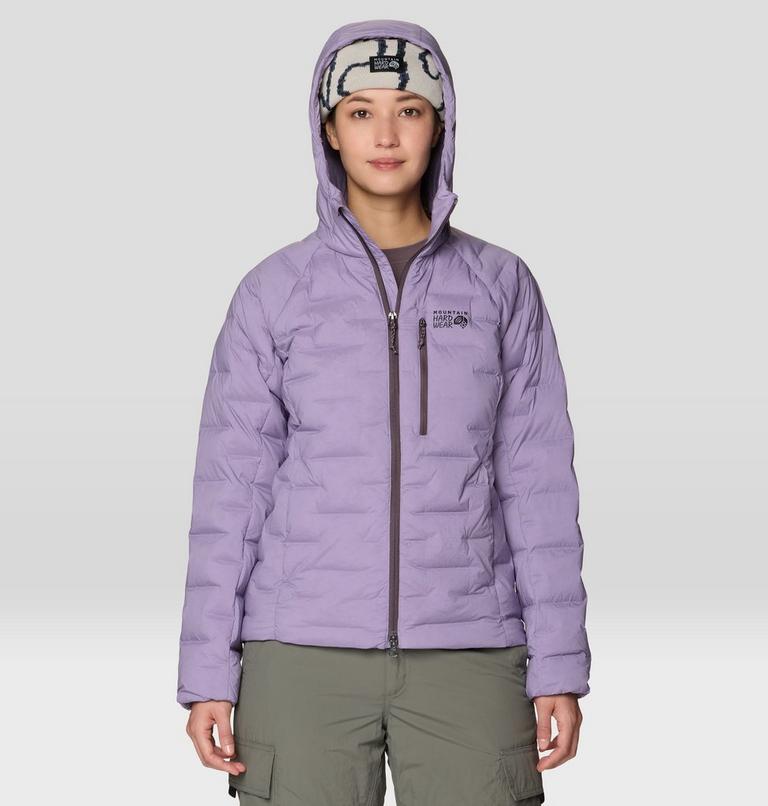 Women's StretchDown Hooded Jacket, Color: Violet Stone, image 5