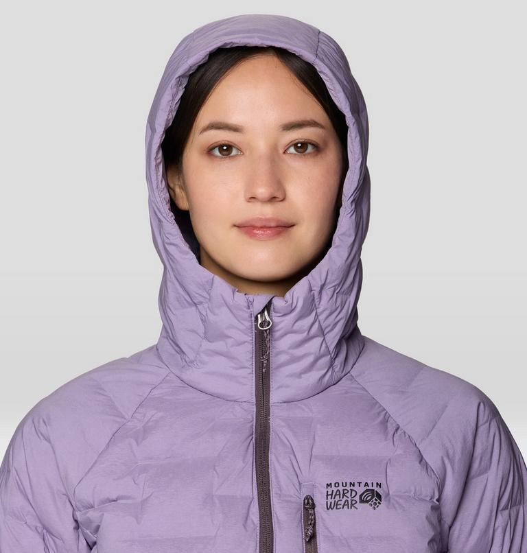 Women's StretchDown Hooded Jacket, Color: Violet Stone, image 6
