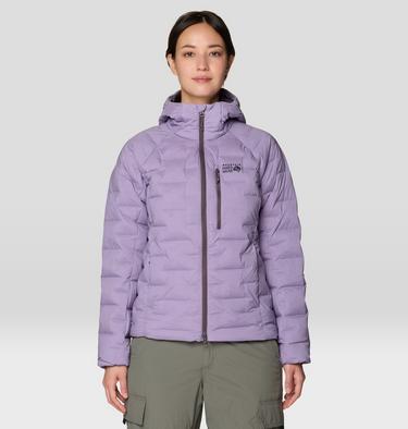 Women's StretchDown Hooded Jacket, Color: Violet Stone, image 5